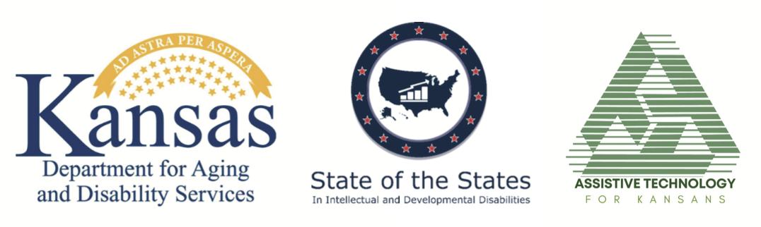 KDADS Logo, SOTS Logo, and Assistive Technology for Kansans Logo