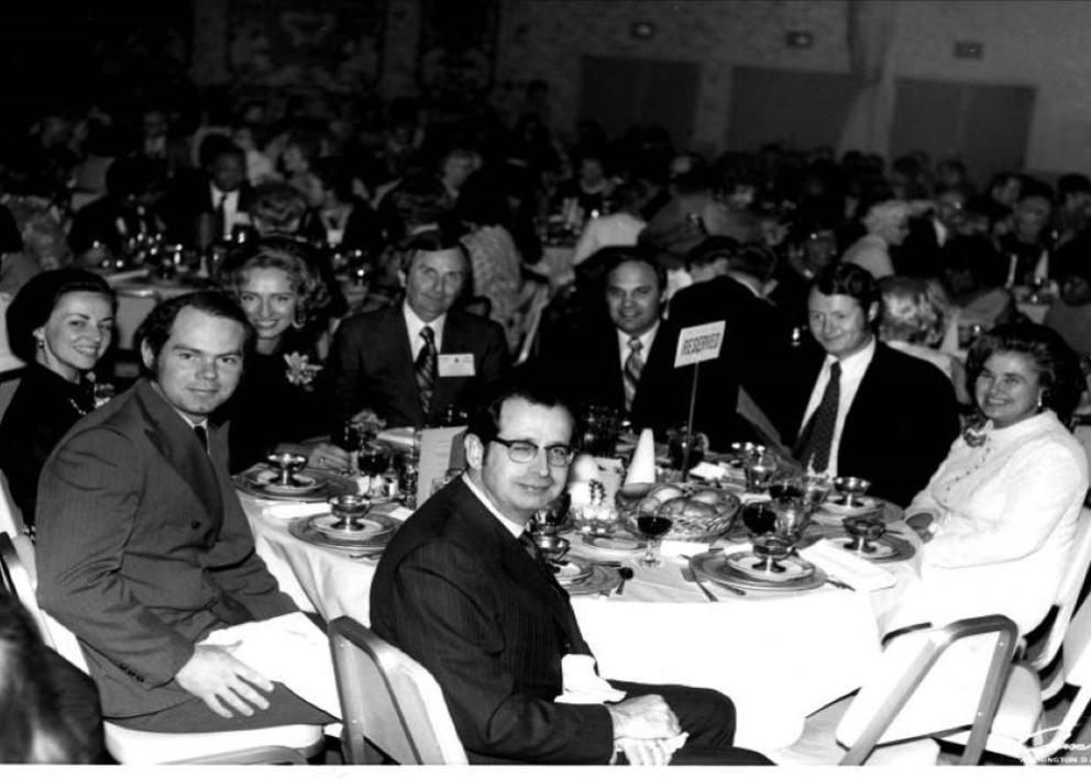 David, lower left, a 1971-72 Council for Exceptional Children Governmental Affairs Intern, at CEC’s 1972 50th annual Convention, seated with Congressional staff & Professor Jasper Harvey, his UT-Austin mentor, seated at 12’clock. 