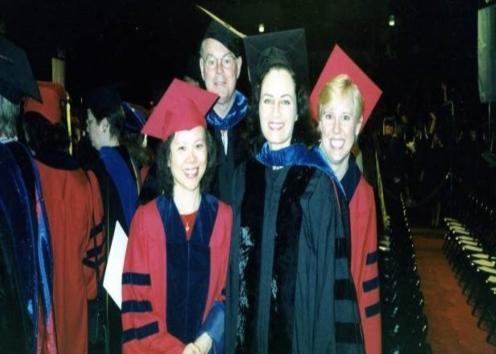 Dr. Braddock & Professor Tamar Heller and two graduating PhD students in Public Health Sciences.